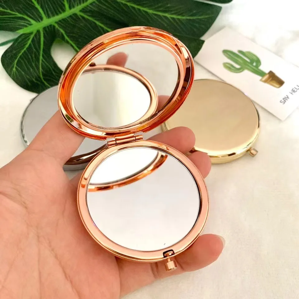 Beauty Flower Makeup - Portable Makeup Mirror Solid rose gold