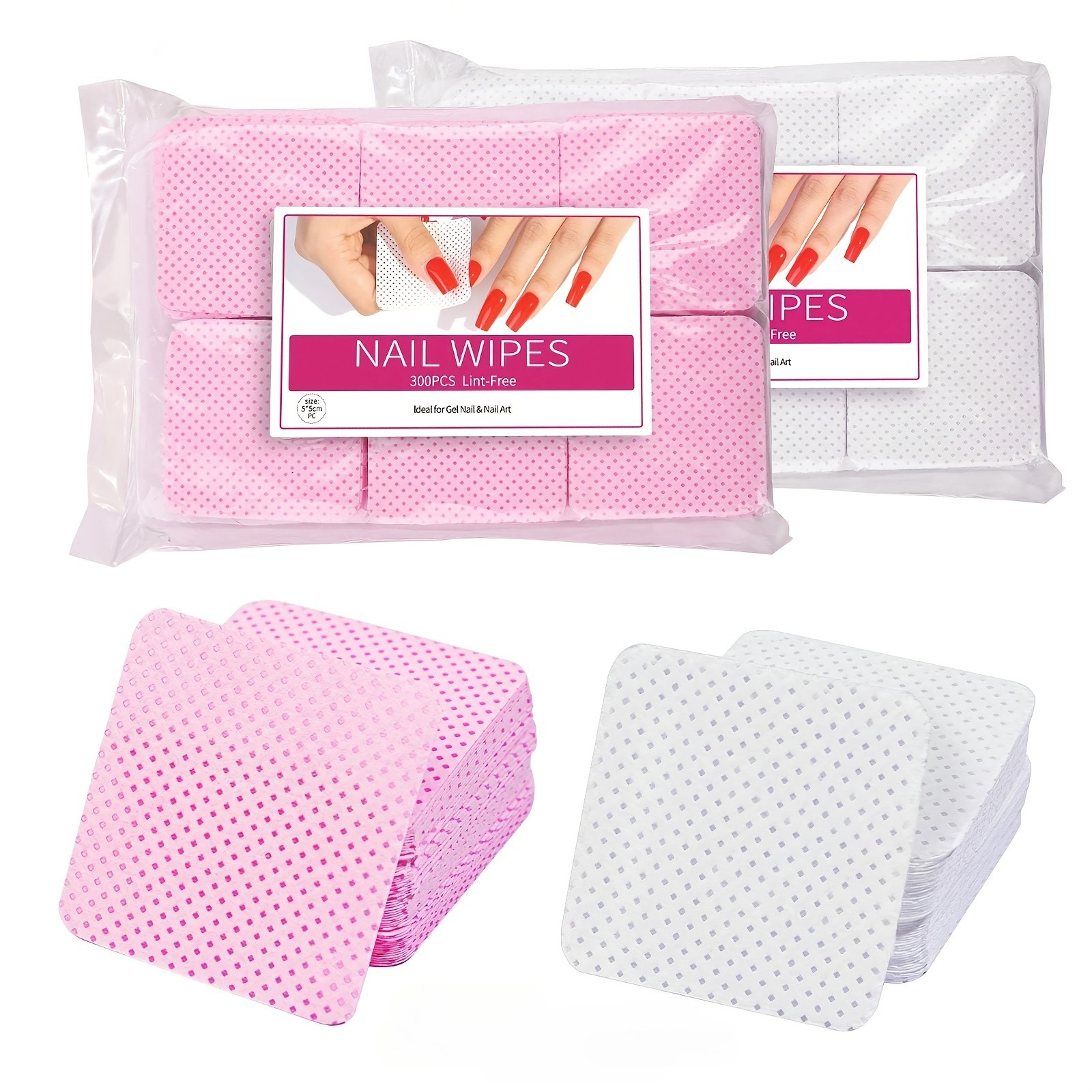 Beauty Makeup Tools - 600pcs/2bag Hairless Nail Polish Makeup Remover