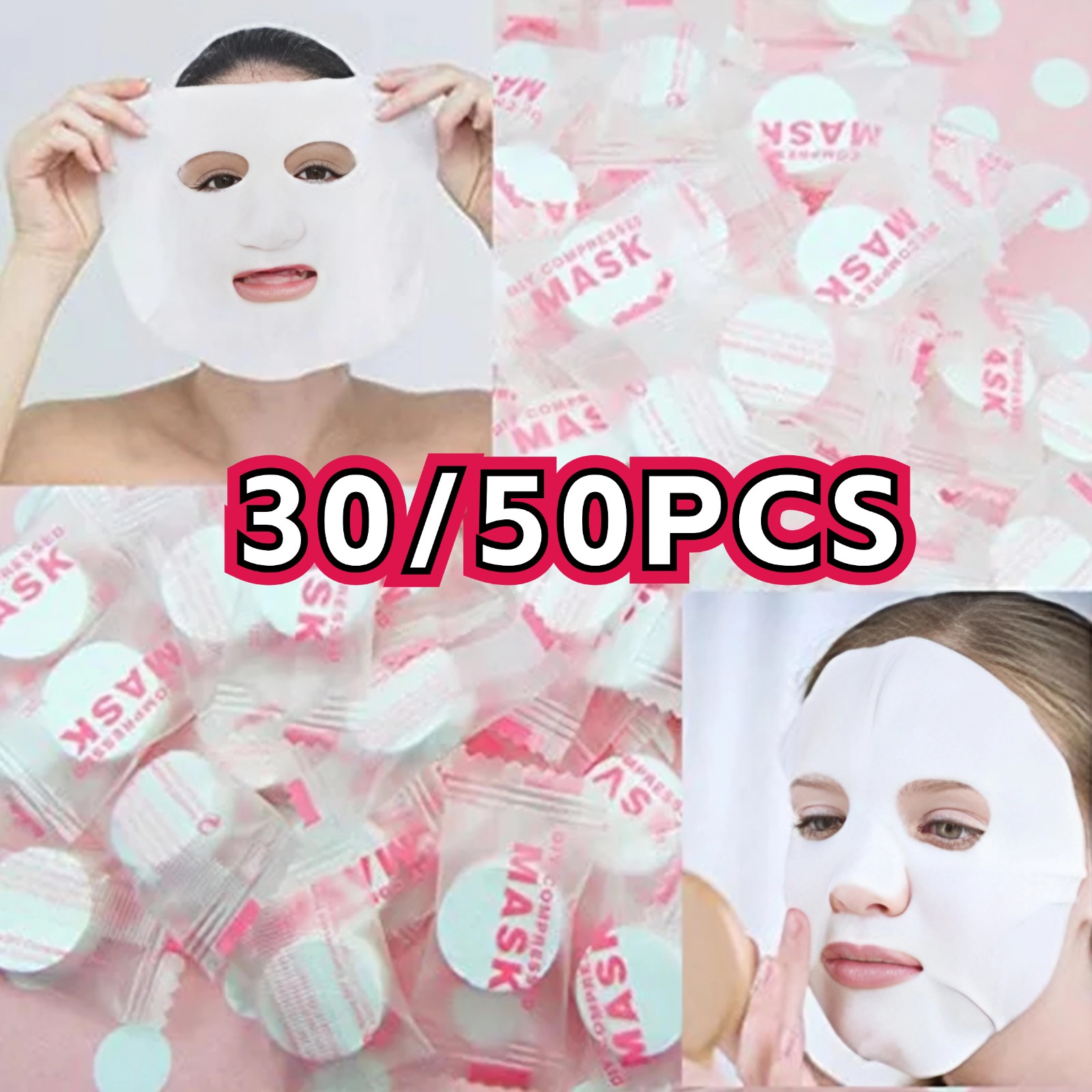 30/50pcs Disposable Compressed – Sheet Face Mask Pack recenzja i cena