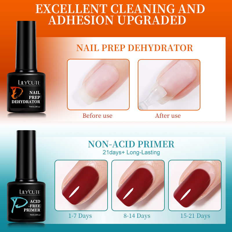 LILYCUTE 2pcs 7ml Nail-Primer  – Nail Dehydrator Primer recenzja i cena