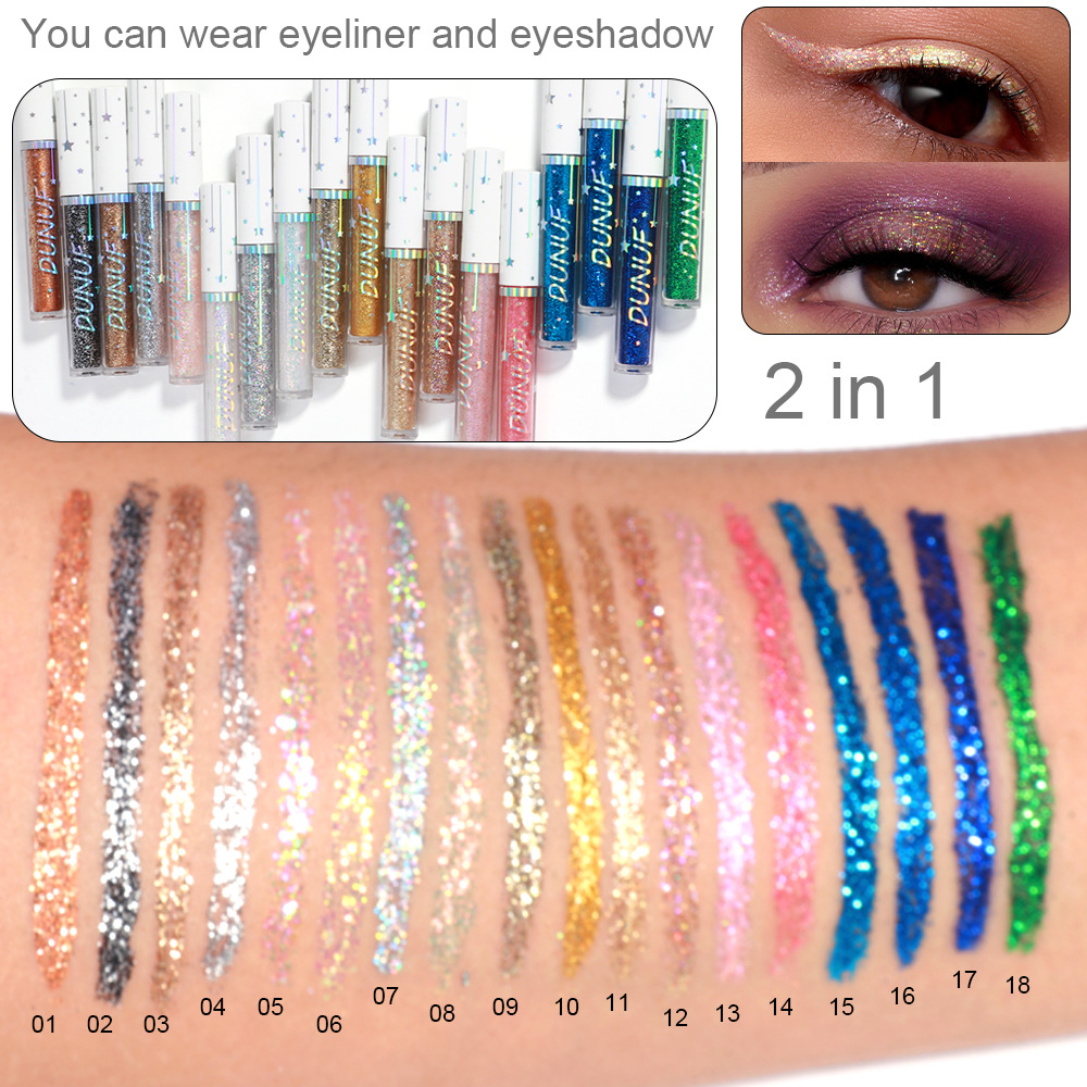 6 Pcs Glitter Eyeliner Set Gol – Beauty Makeup Events recenzja i cena