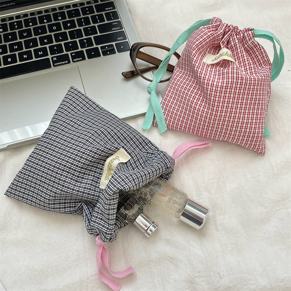 New Plaid Storage Drawstring B – Beauty Makeup News recenzja i cena
