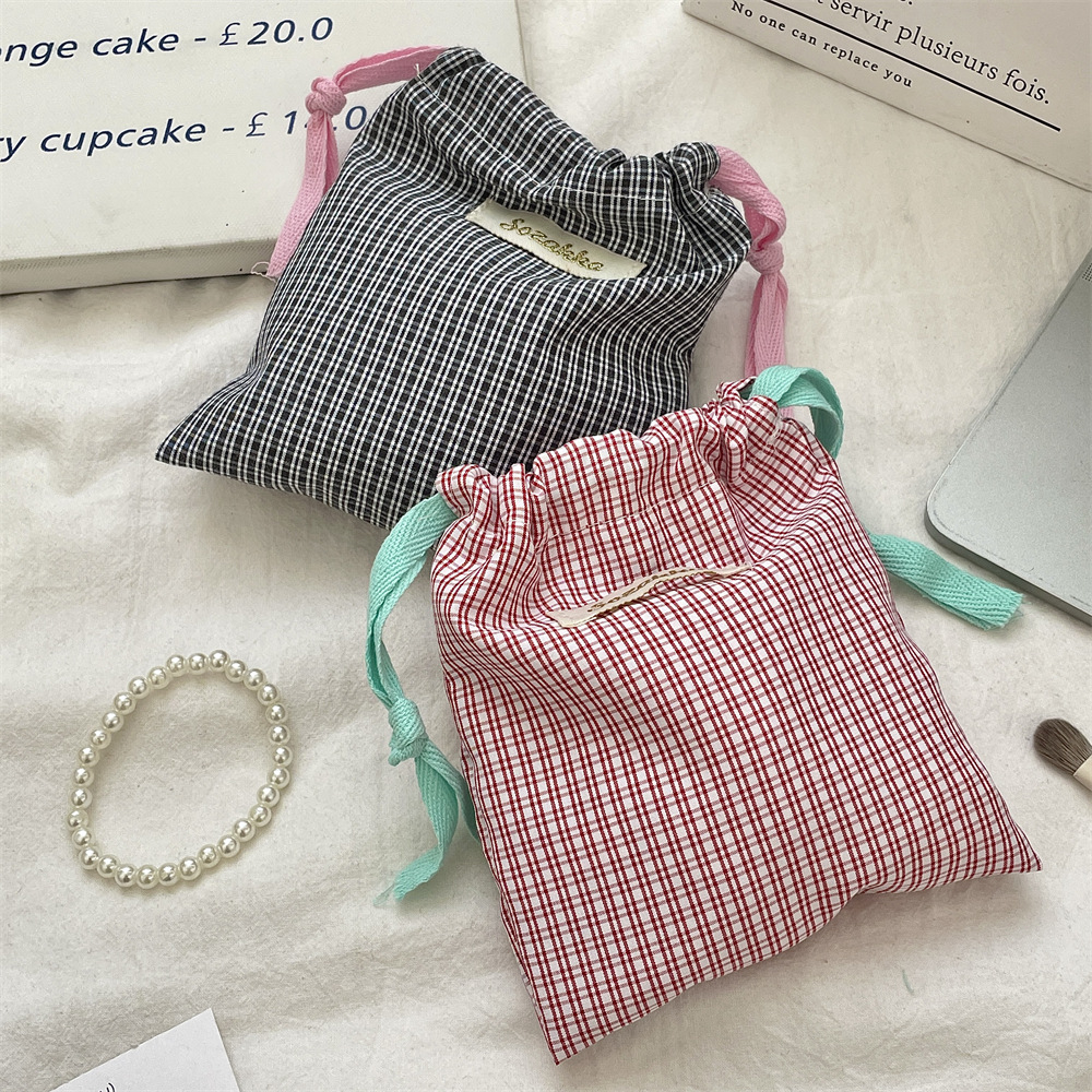 New Plaid Storage Drawstring B – Beauty Makeup News recenzja i cena
