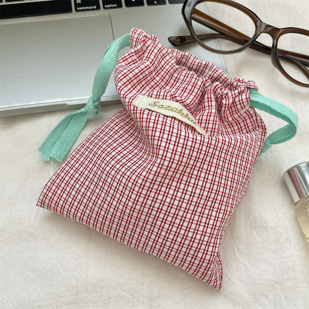 New Plaid Storage Drawstring B – Beauty Makeup News recenzja i cena