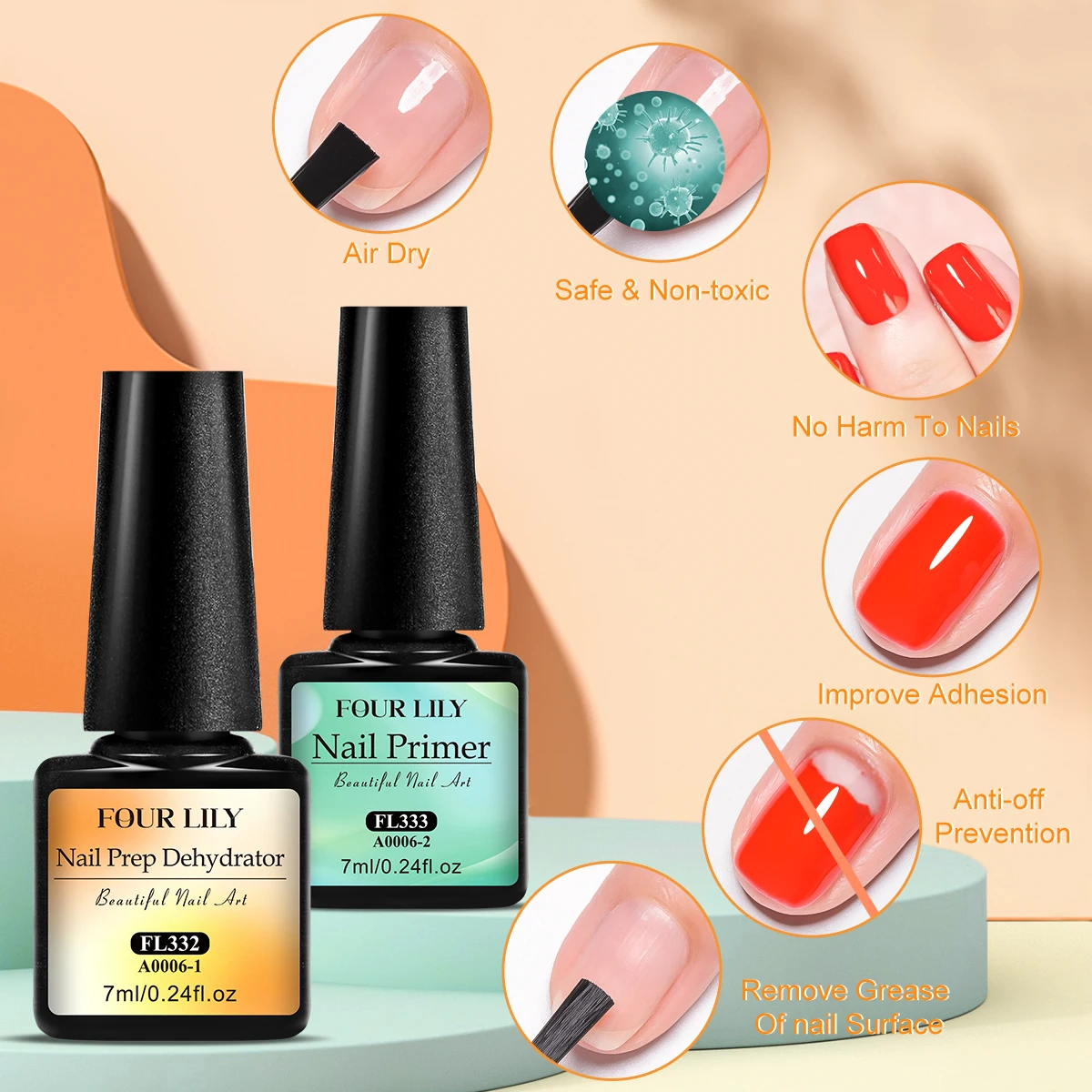 6pcs Complete Nail Care Set -  – Nail Dehydrator Primer recenzja i cena