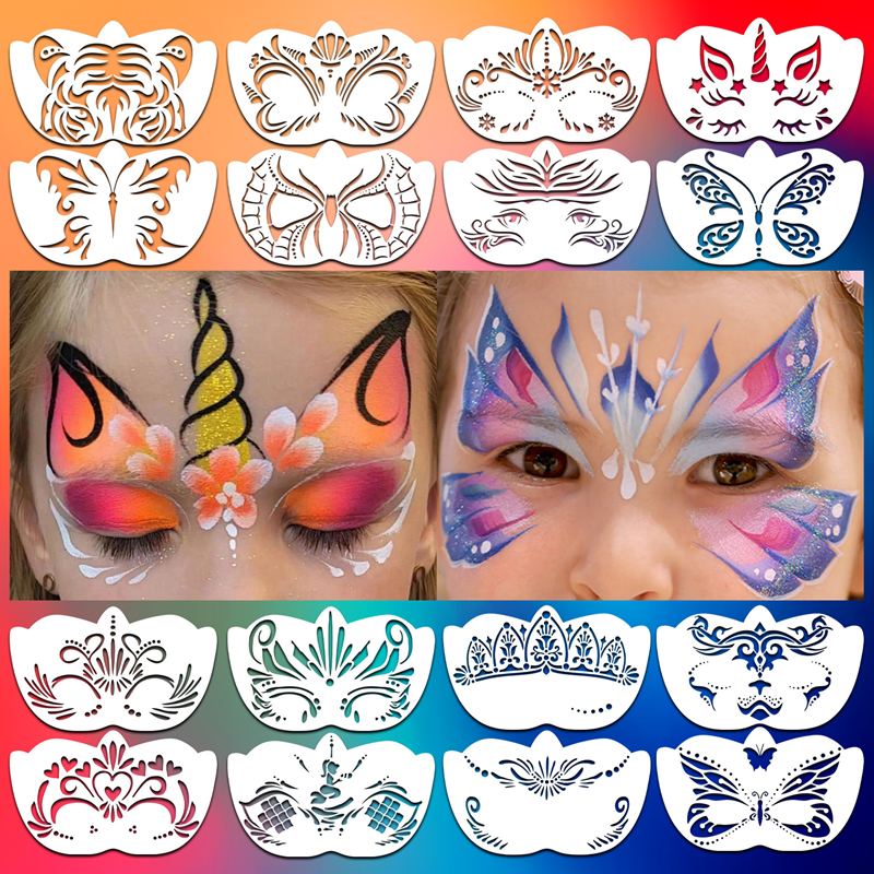 8pcs Face Skeleton Painting St – Beauty Makeup Kit For Kids recenzja i cena