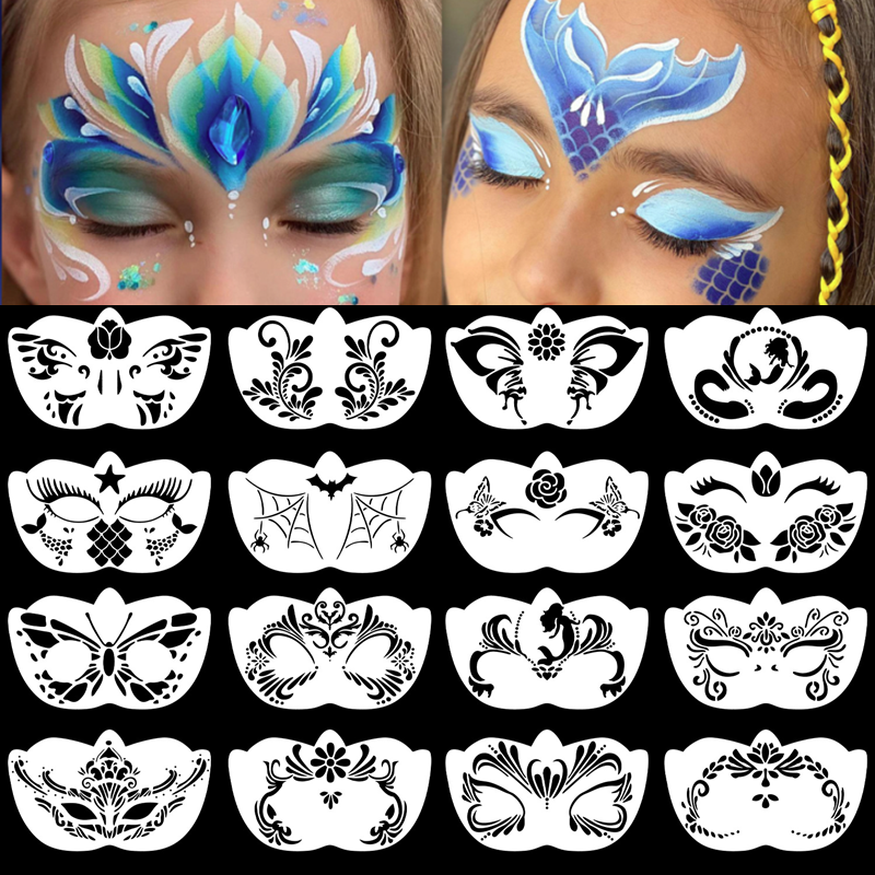 8pcs Face Skeleton Painting St – Beauty Makeup Kit For Kids recenzja i cena