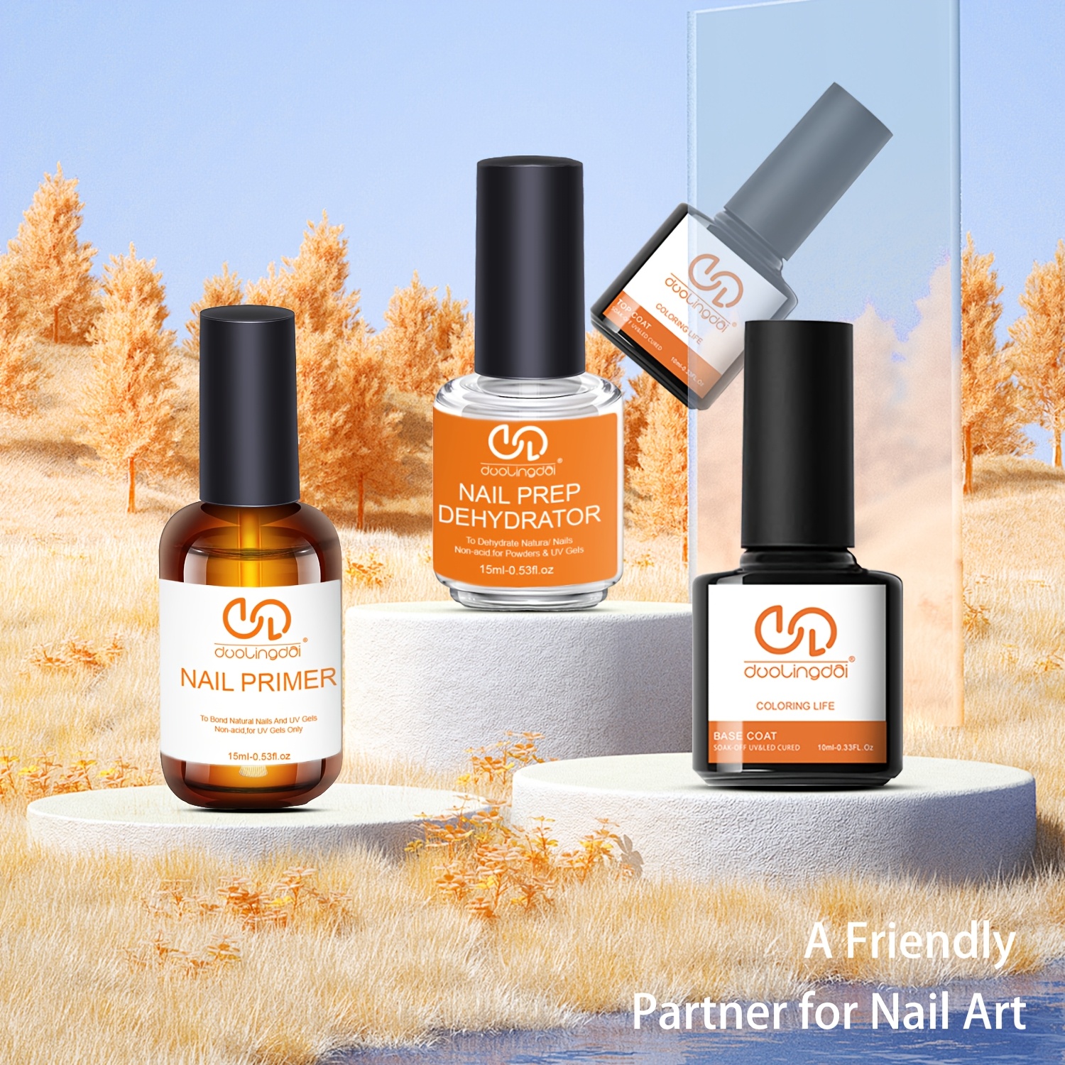 4pcs Top Coat & Base Gel, Prof – Nail Dehydrator Primer recenzja i cena