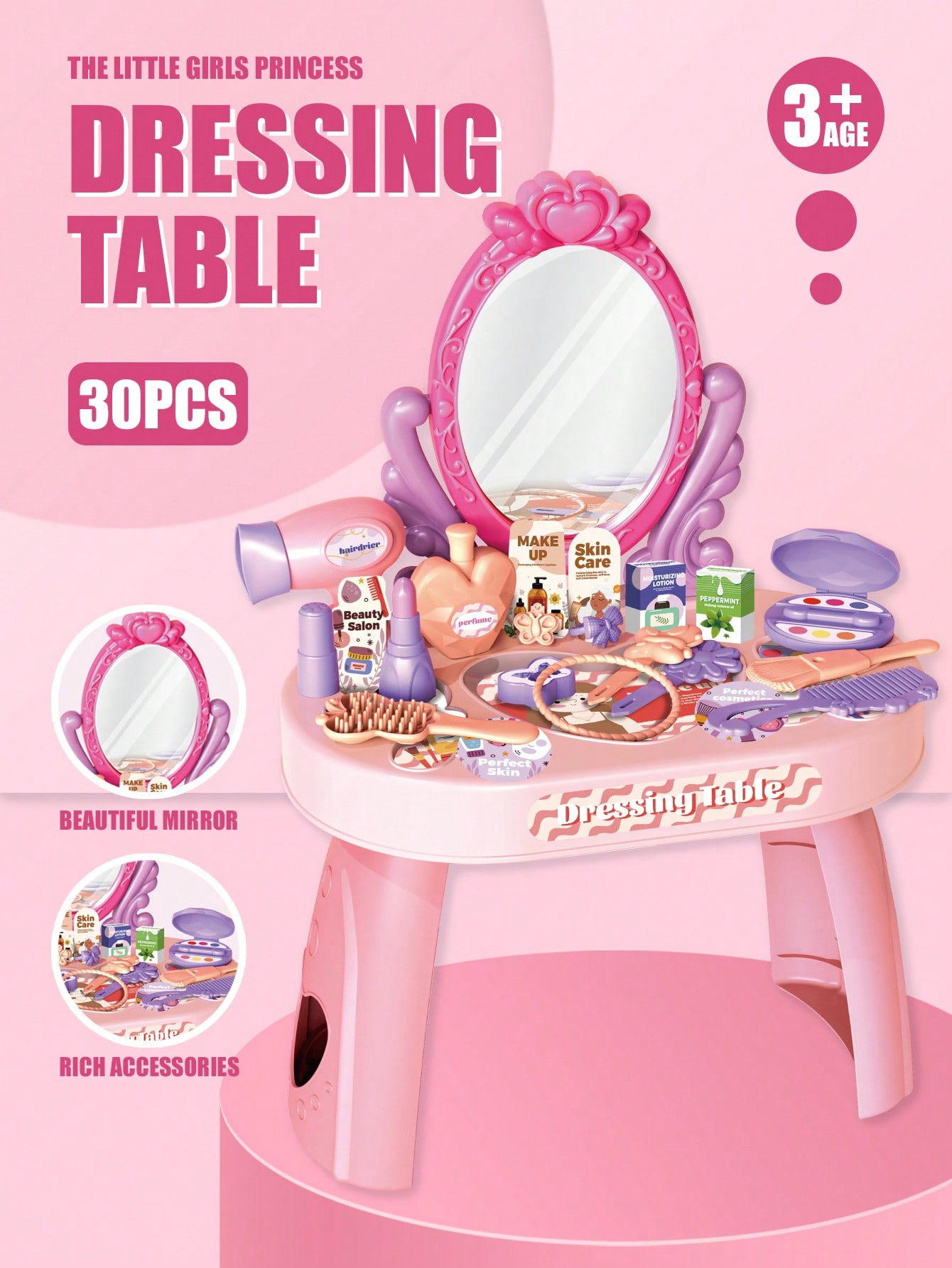 Kids Princess Vanity Dressing  – Beauty Makeup Kit For Kids recenzja i cena
