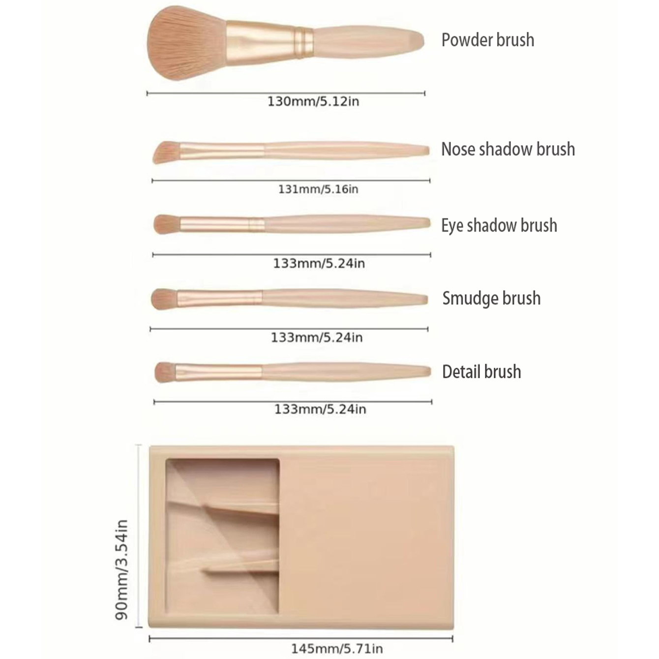 5pcs Cosmetic Brush Kit With M – Beauty Flower Makeup recenzja i cena
