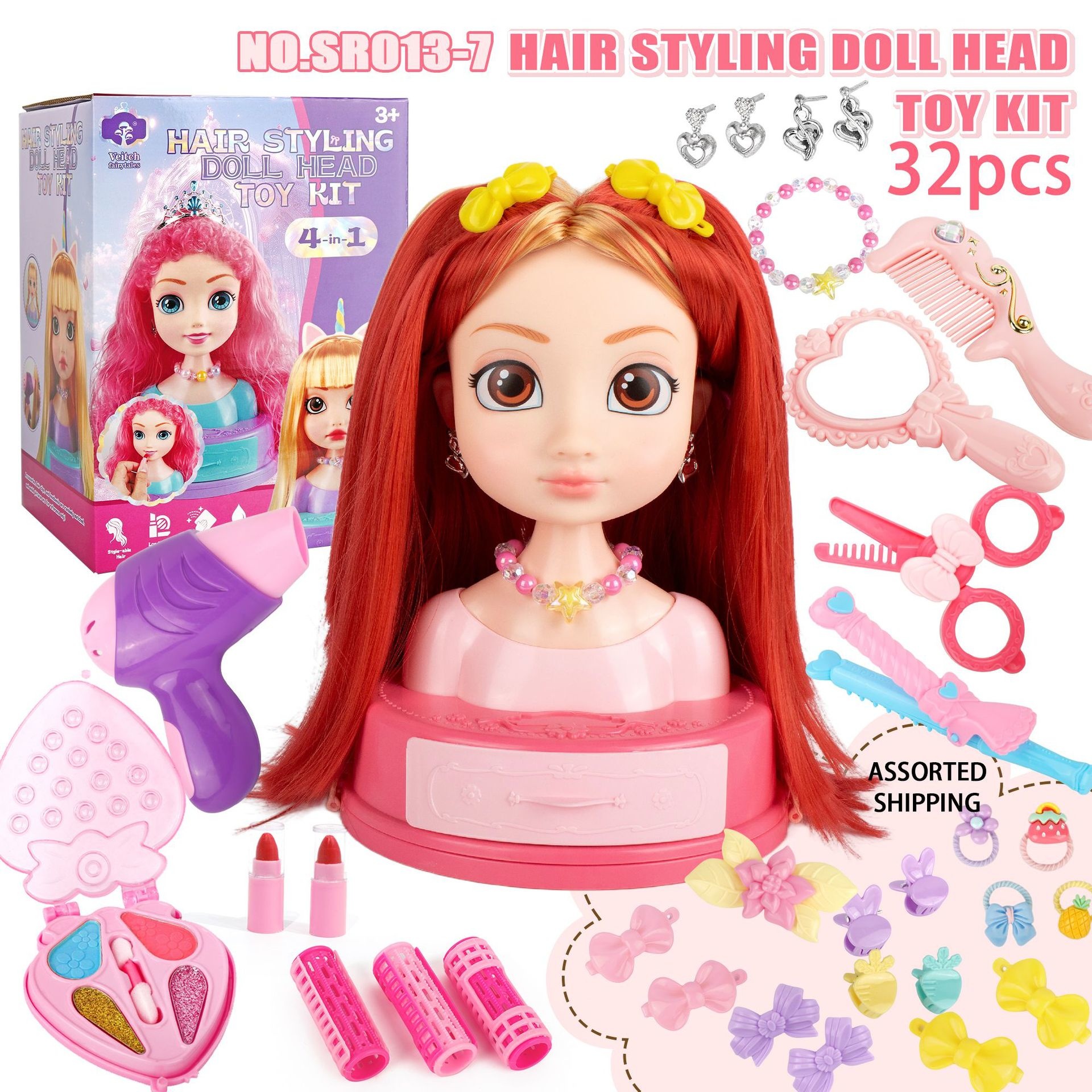 Hair Styling Doll Head Makeup  – Beauty Makeup Kit For Kids recenzja i cena