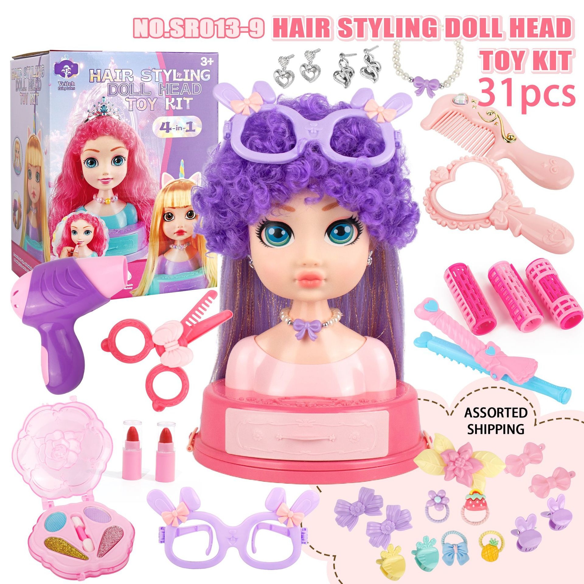 Hair Styling Doll Head Makeup  – Beauty Makeup Kit For Kids recenzja i cena