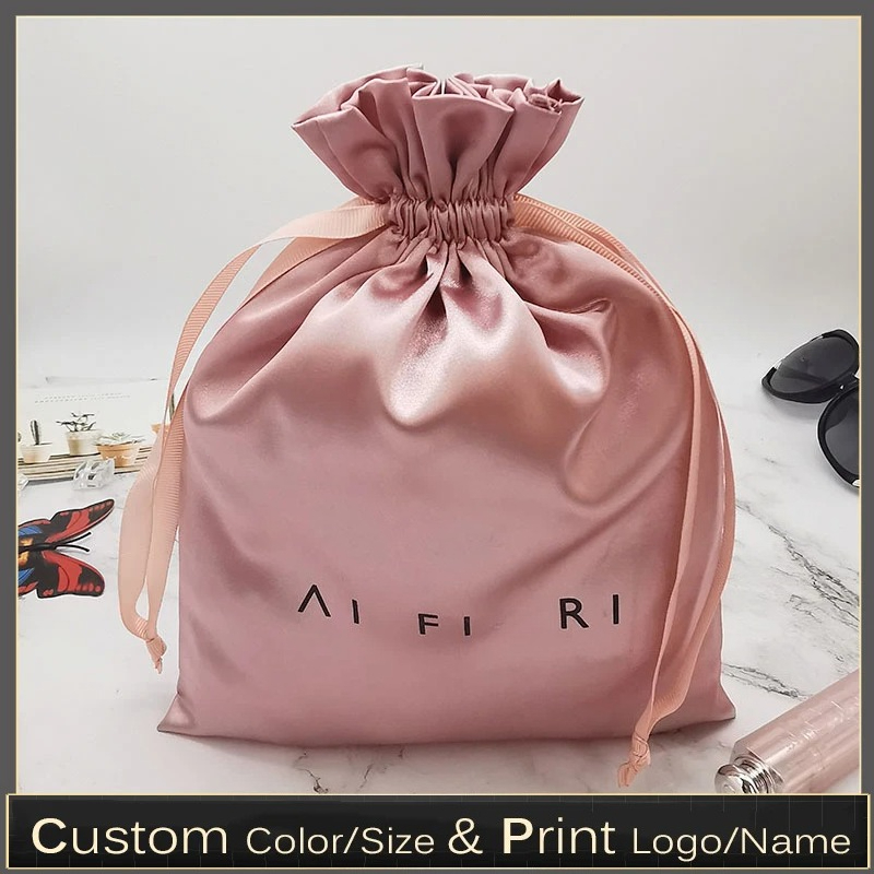 Custom Logo Satin Drawstring B – Beauty Flower Makeup recenzja i cena